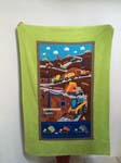Badetuch mit Panel Strasse fertig genaeht 100 x 150cm Fr 65